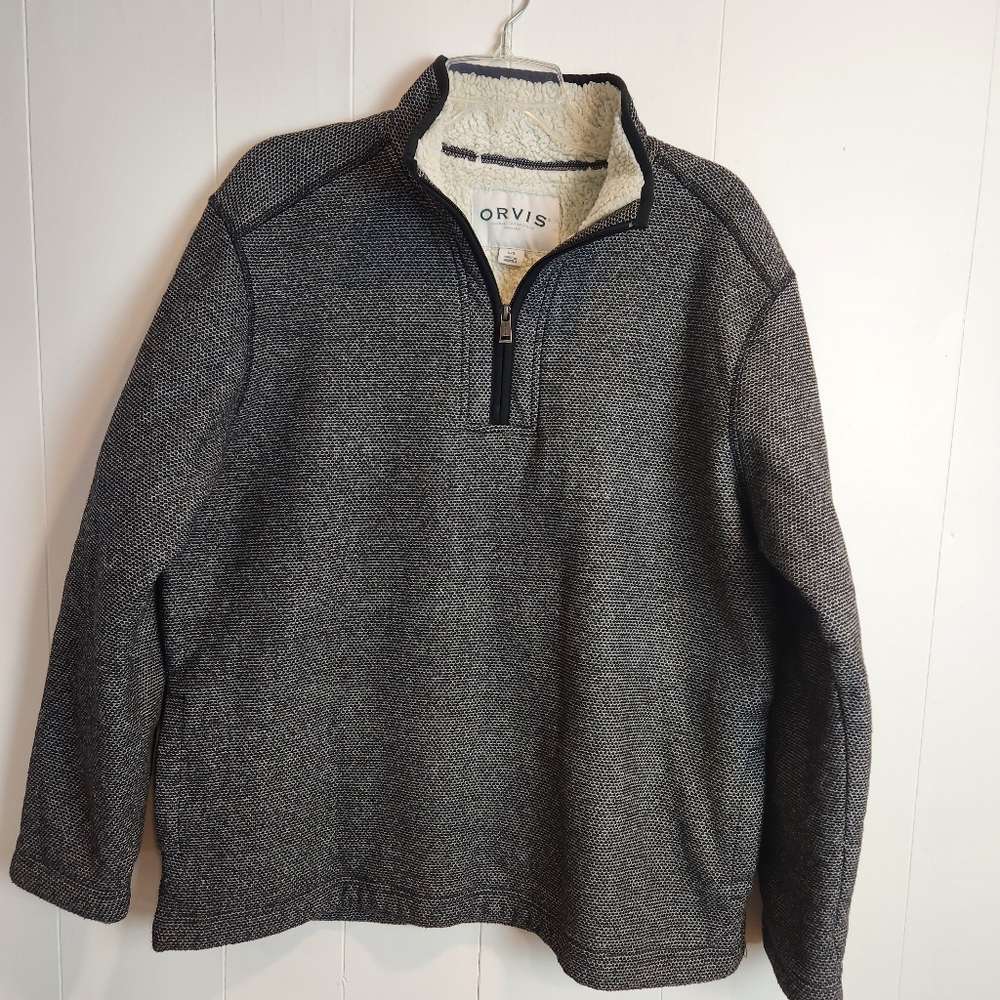 Orvis Mens Sherpa lined pullover Jacket
